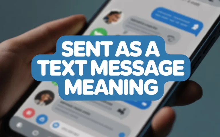 Sent as a Text Message Meaning