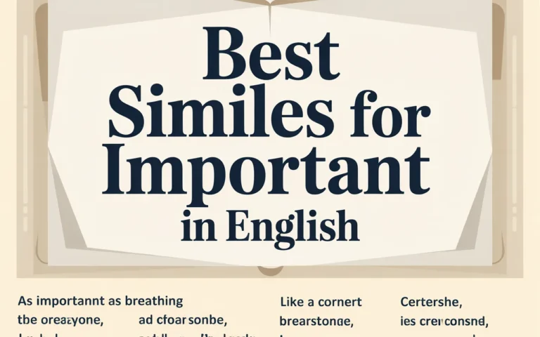 Best Similes for Important in English