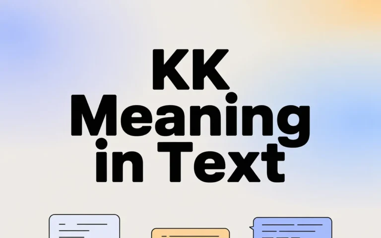 KK meaning in text