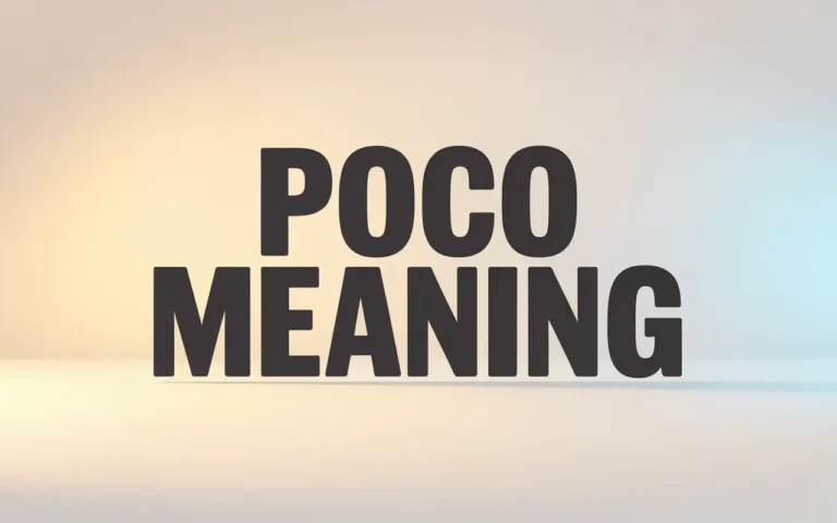 Poco Meaning