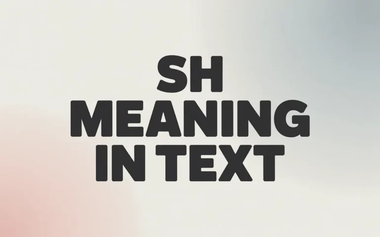 SH Meaning in Text