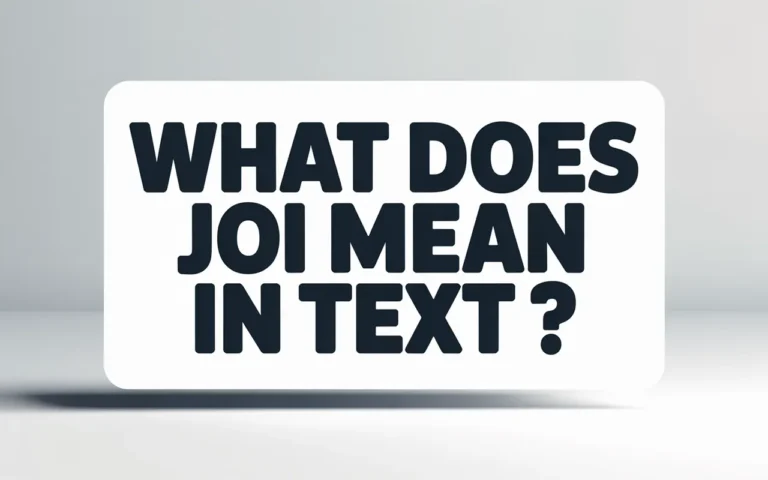 What Does JOI Mean in Text