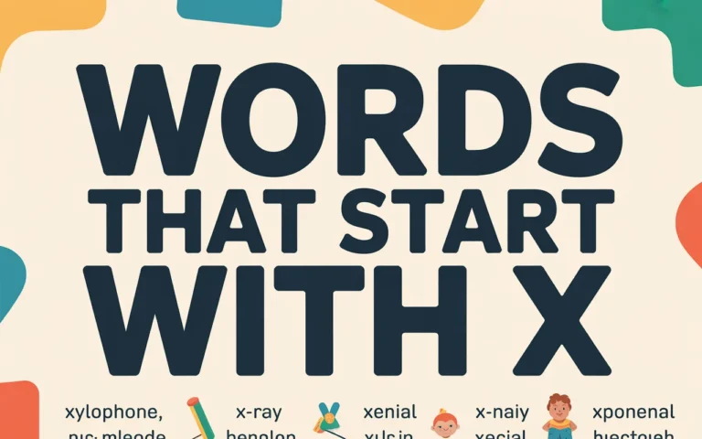 Words That Start With X