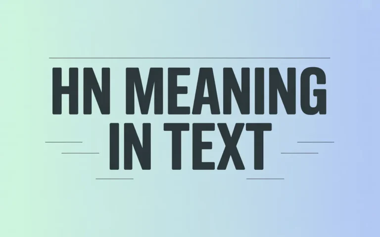 HN Meaning in Text